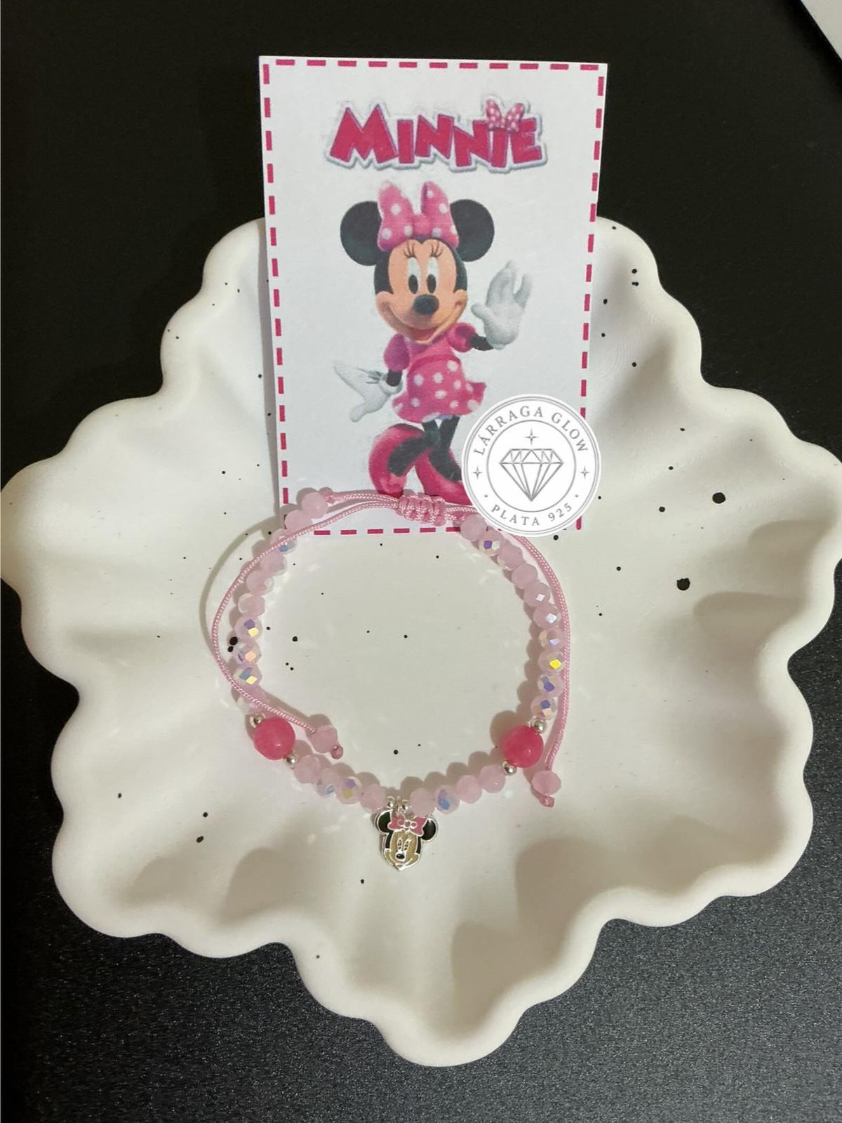 Pulsera infantil ajustable de Minnie Mouse